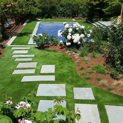 turf grass installation at a home